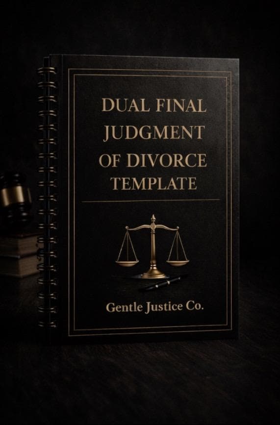 Unit 13: Final Judgment of Divorce Template | Dual Final Judgment | Name Change Order Divorce | Instant Download PDF
