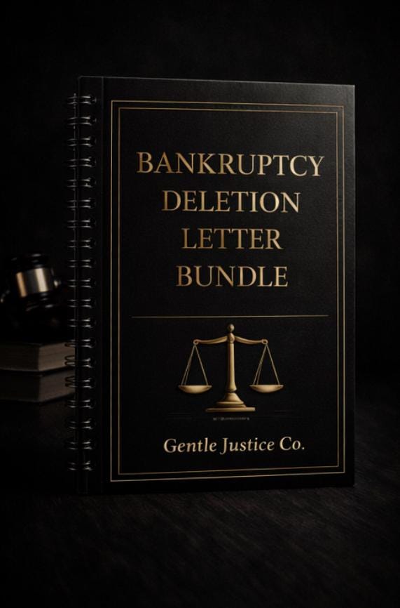 Bankruptcy Deletion Letter Bundle – Credit Dispute Templates (Digital Download )