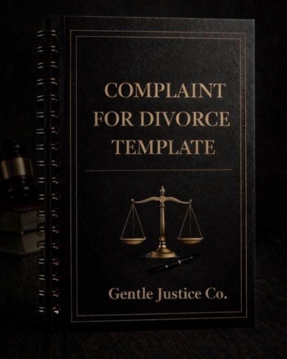 Unit 1: Complaint for Divorce Template | How to File for Divorce | Pro Se Legal Guide | Instant Download PDF